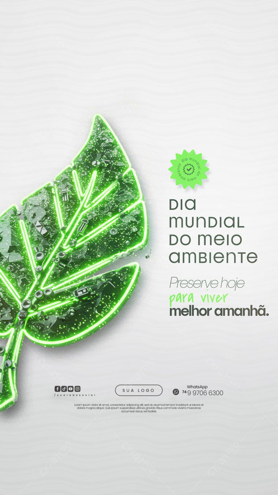 Flyer Dia Mundial do Meio Ambiente PSD Editável