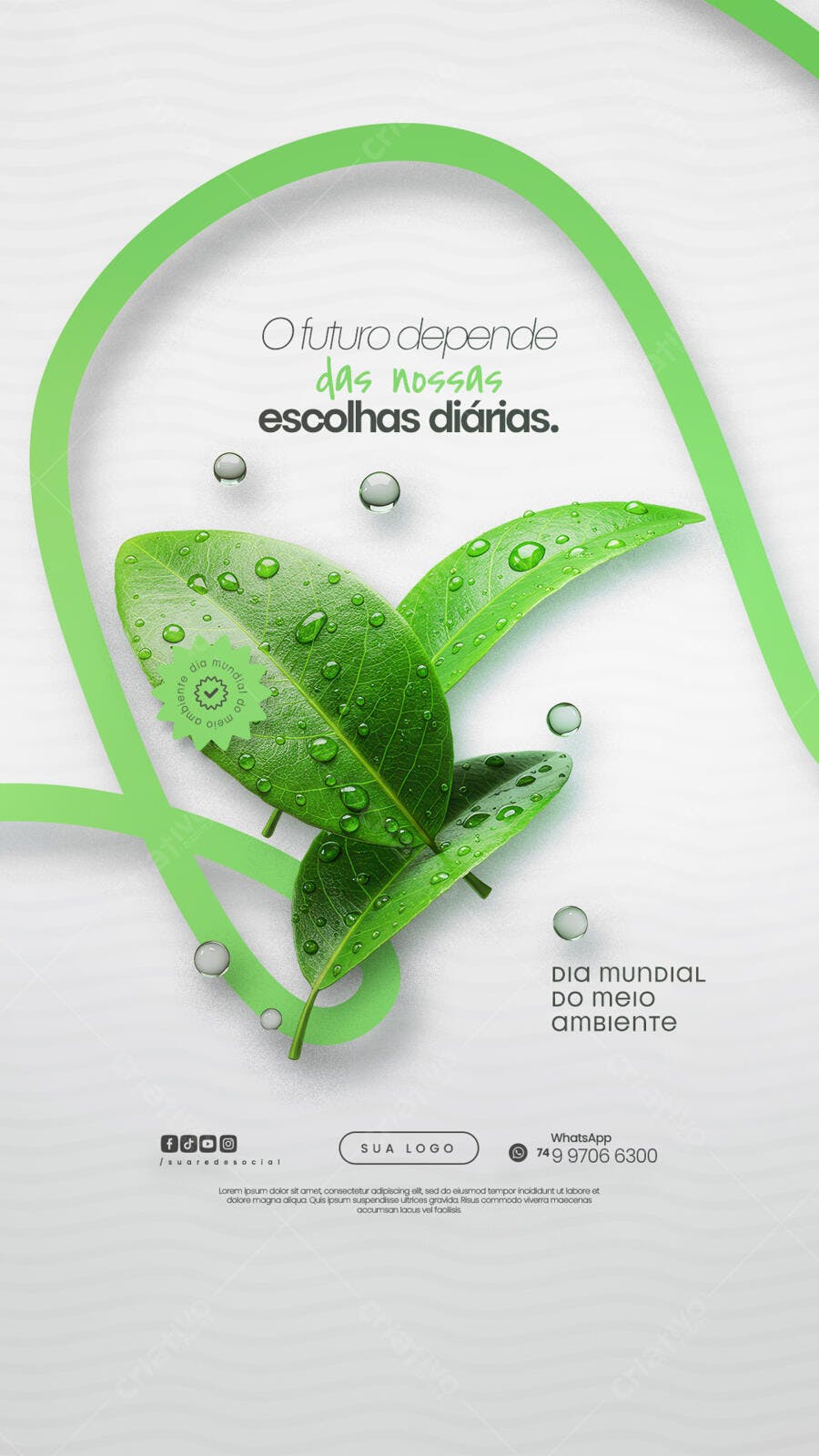 Flyer Dia Mundial do Meio Ambiente PSD Editável