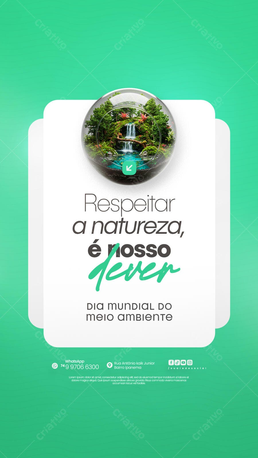 Flyer Dia Mundial do Meio Ambiente PSD Editável