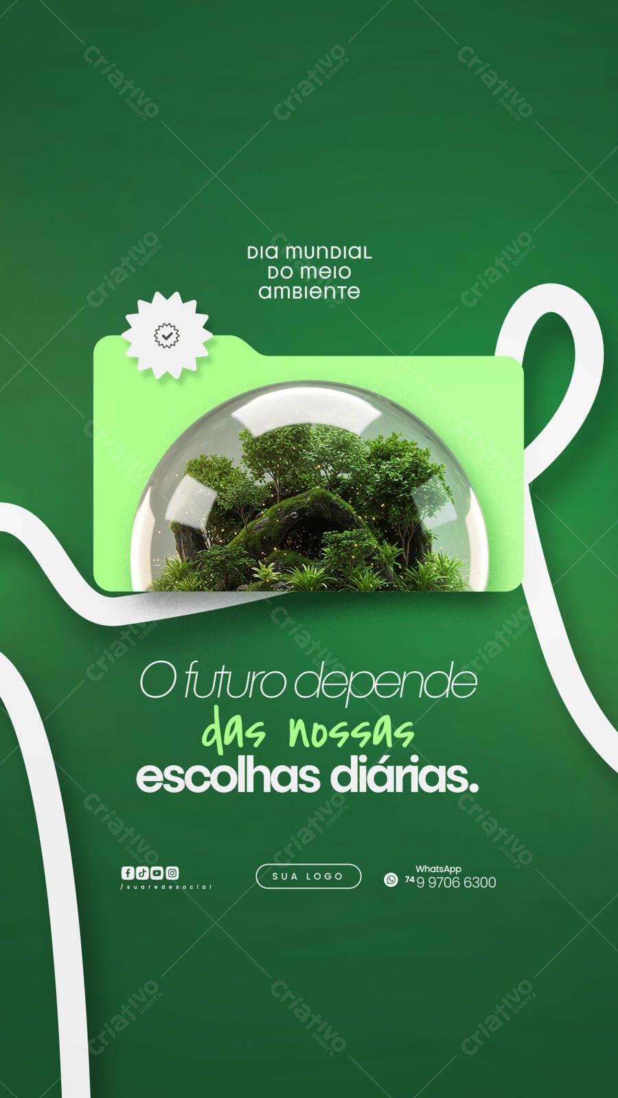 Flyer Dia Mundial do Meio Ambiente PSD Editável