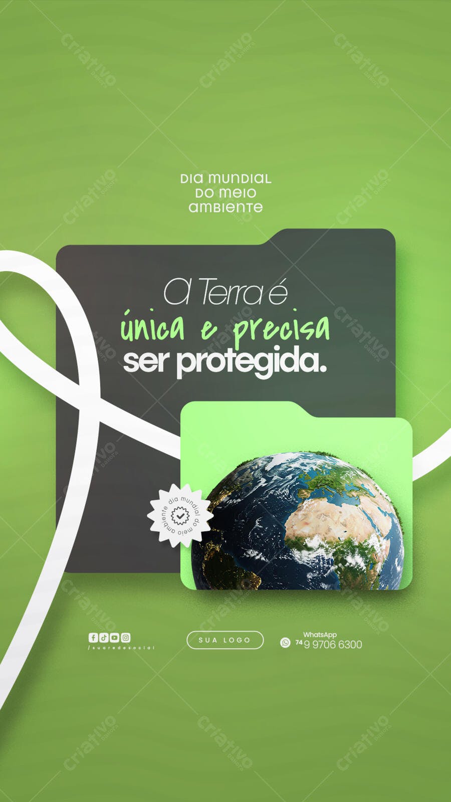 Post para o Dia Mundial do Meio Ambiente PSD Editável