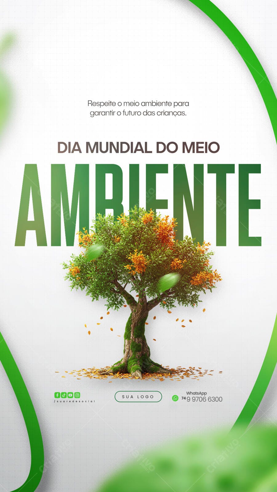 Flyer Dia Mundial do Meio Ambiente PSD Editável