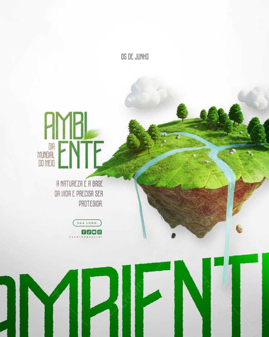 Flyer Dia Mundial do Meio Ambiente 05 de Junho PSD Editável