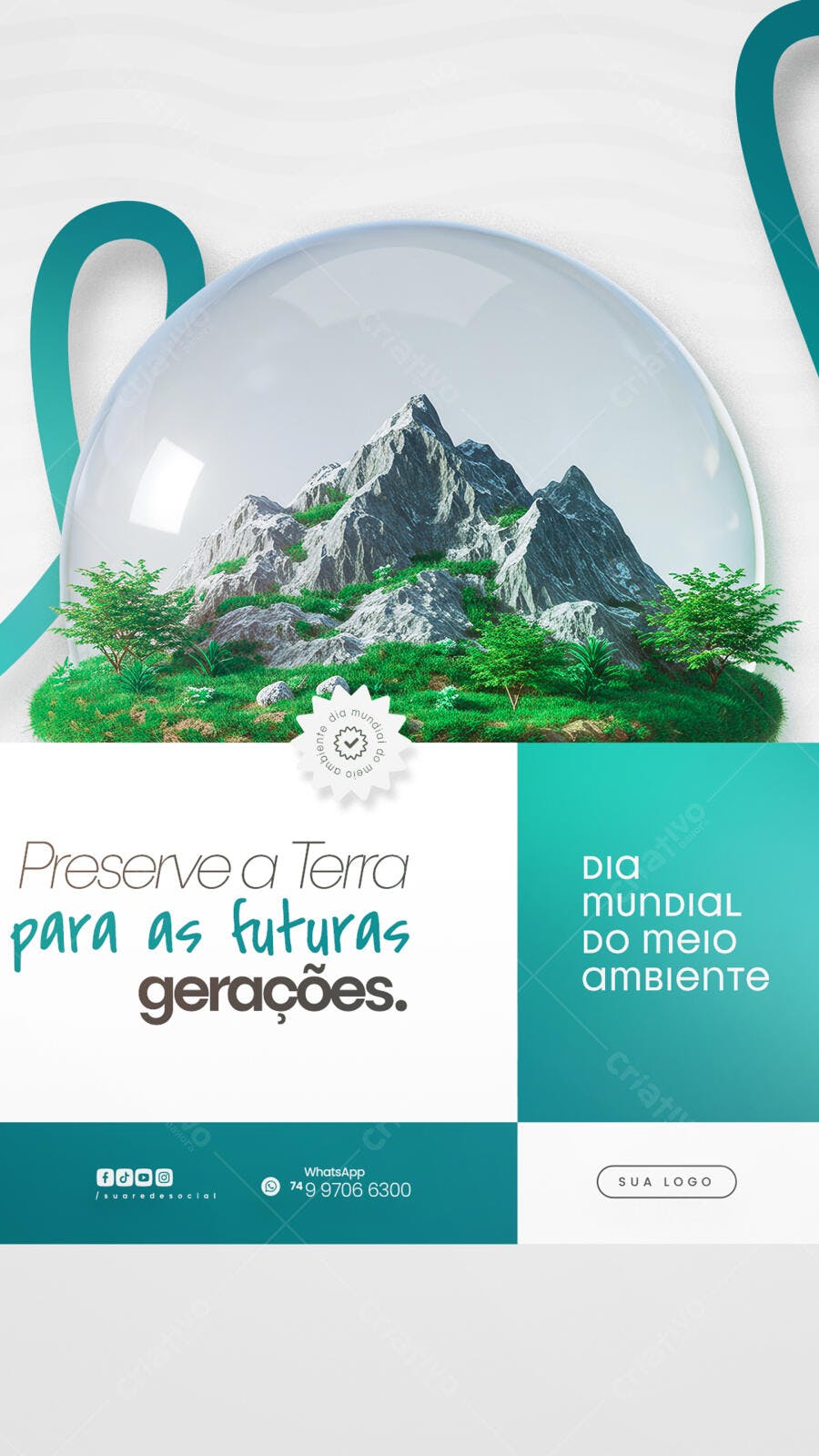 Post para o Dia Mundial do Meio Ambiente PSD Editável