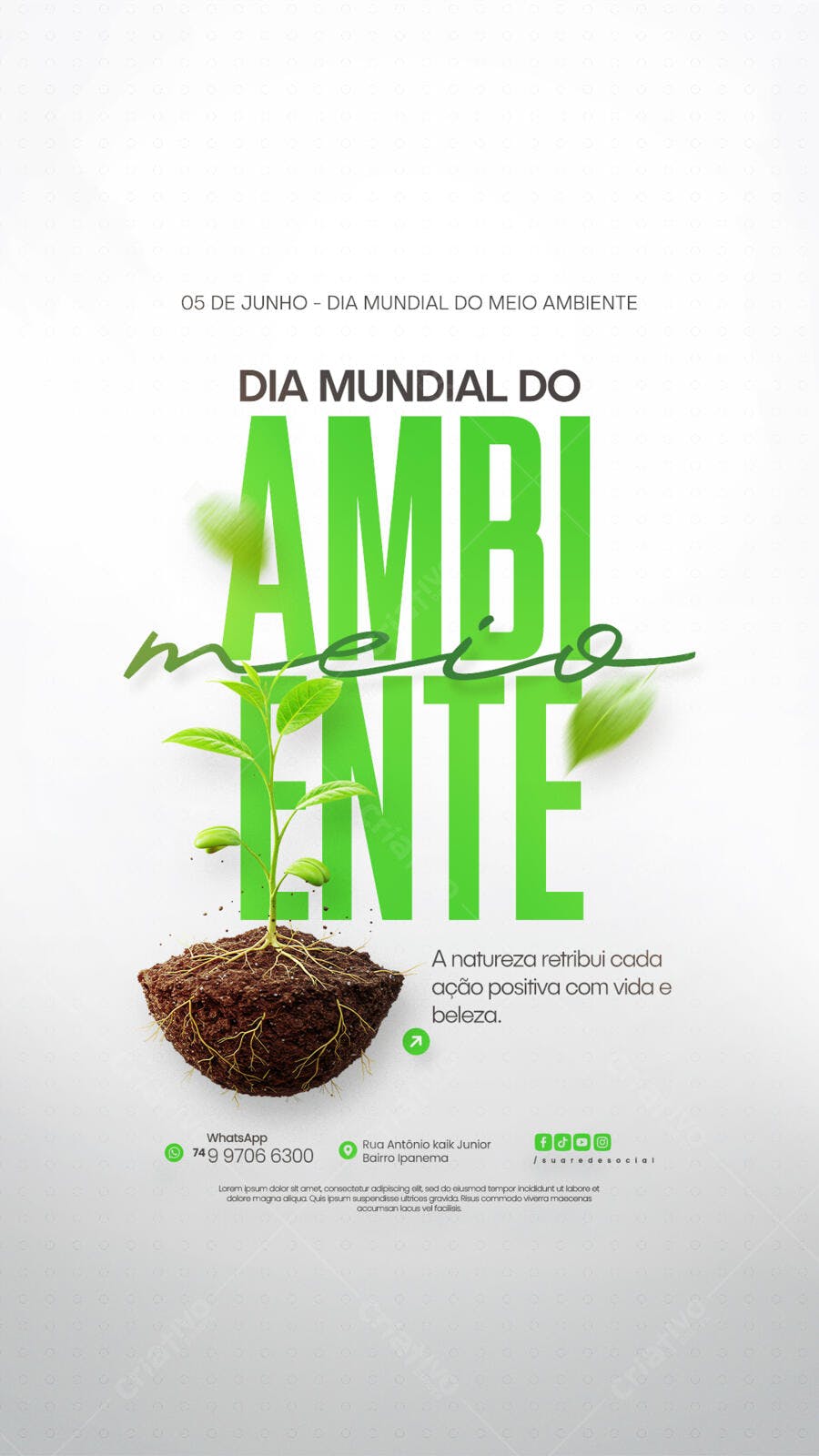 Flyer Dia Mundial do Meio Ambiente PSD Editável