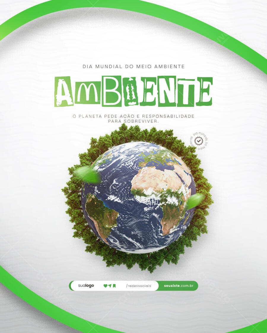 Post para o Dia Mundial do Meio Ambiente PSD Editável