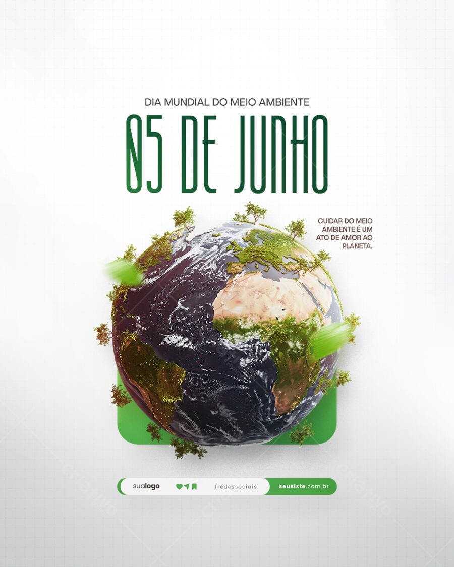 Postagem Dia Mundial do Meio Ambiente PSD Editável