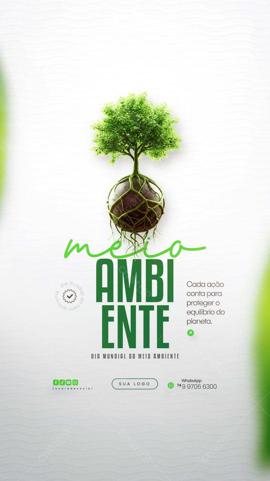 Flyer Dia Mundial do Meio Ambiente PSD Editável