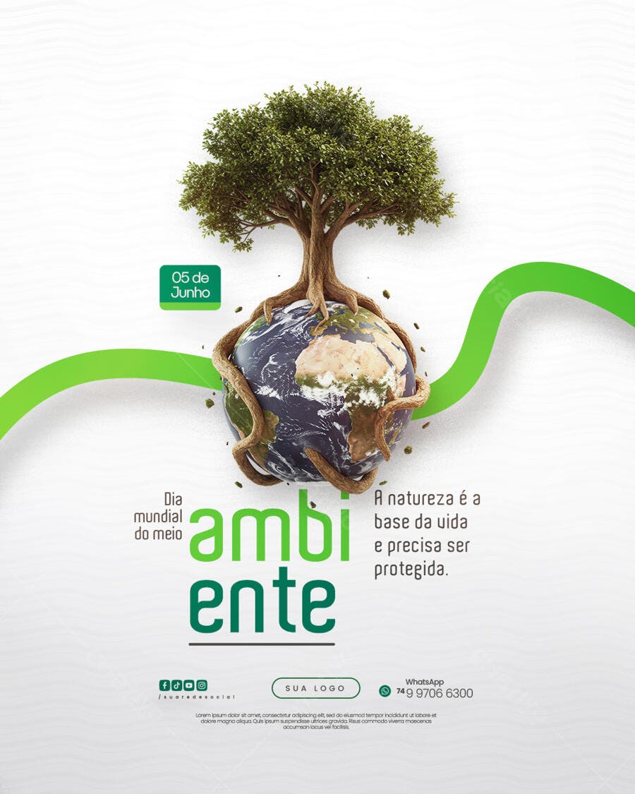 Flyer Dia Mundial do Meio Ambiente 05 de Junho PSD Editável