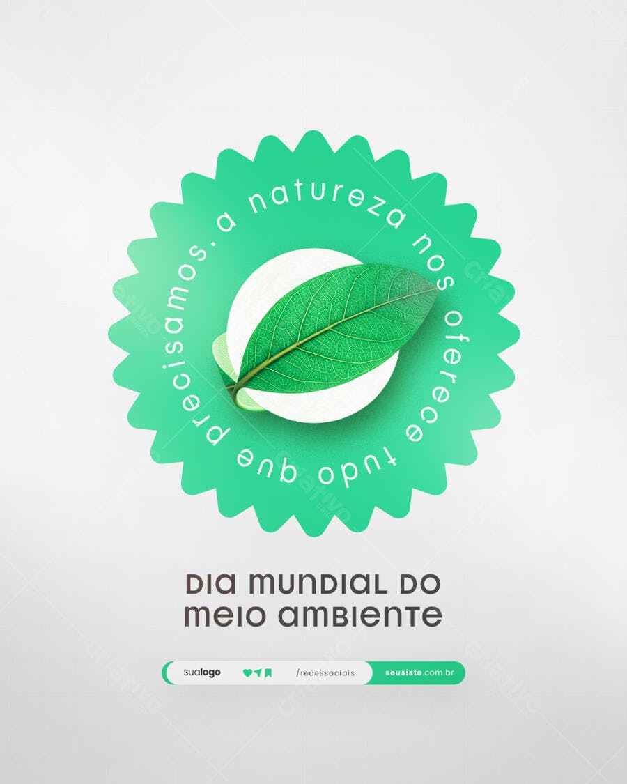 Postagem Dia Mundial do Meio Ambiente PSD Editável