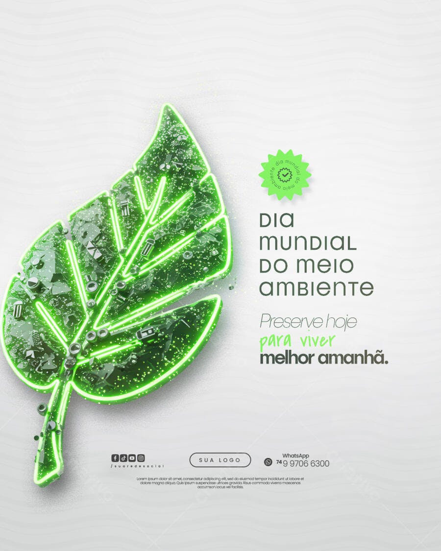 Flyer Dia Mundial do Meio Ambiente PSD Editável