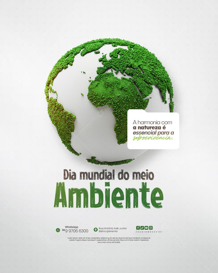 Flyer Dia Mundial do Meio Ambiente PSD Editável