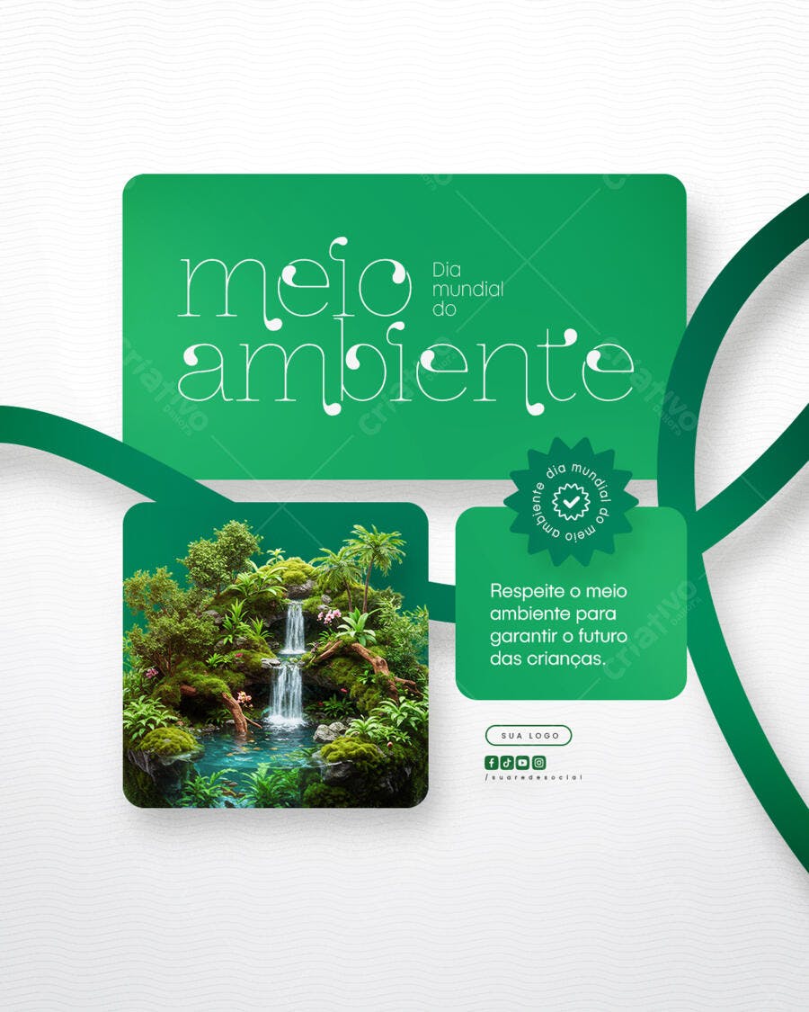 Post para o Dia Mundial do Meio Ambiente PSD Editável