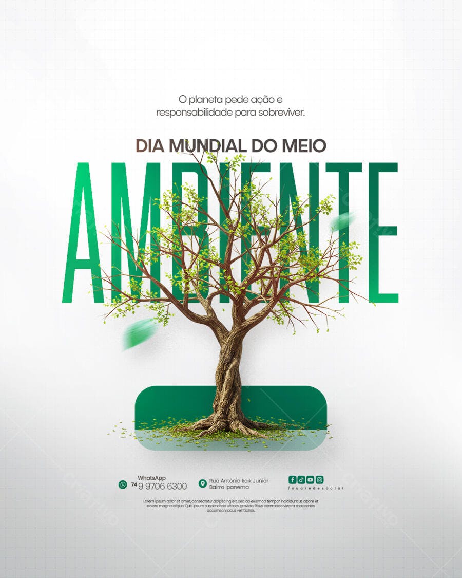 Flyer Dia Mundial do Meio Ambiente PSD Editável