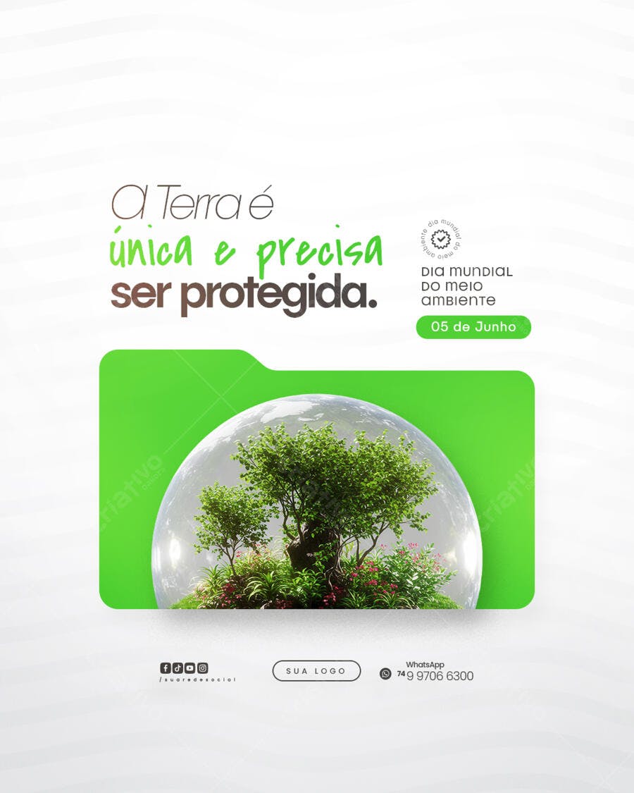Postagem Dia Mundial do Meio Ambiente PSD Editável