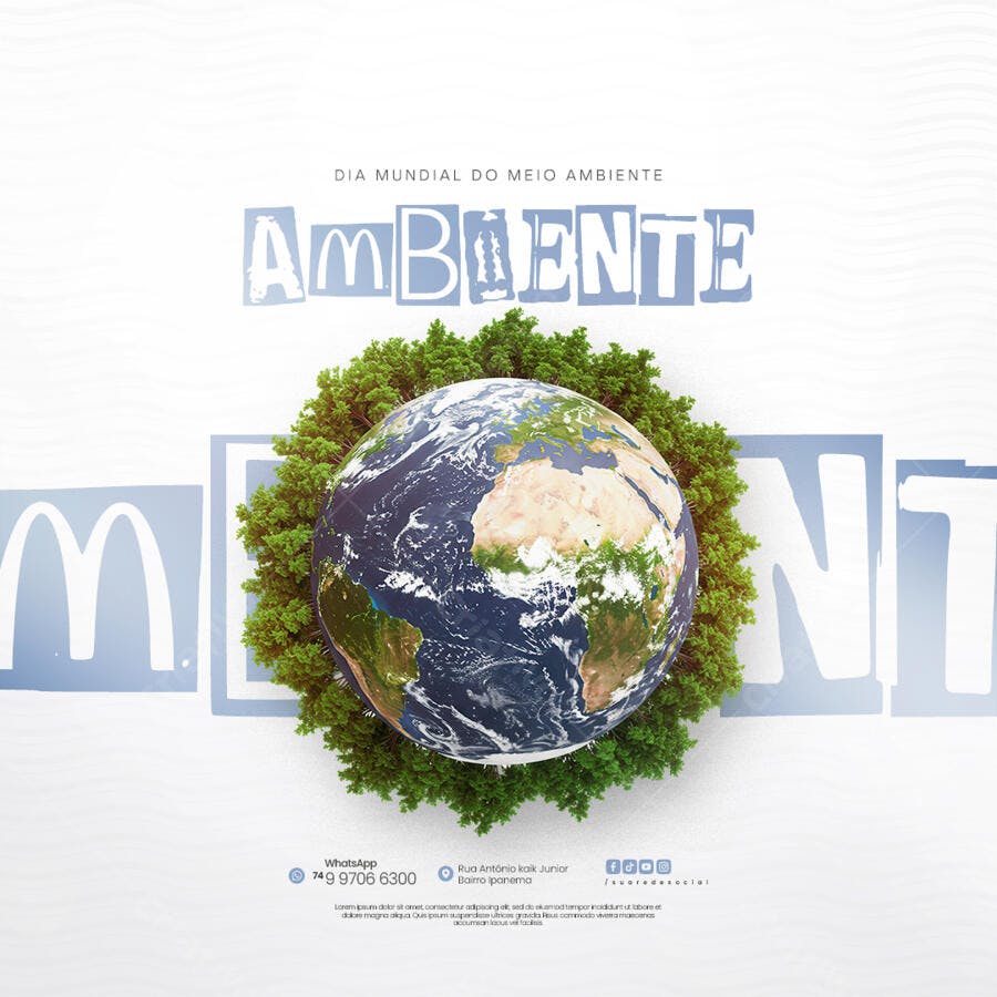 Flyer Dia Mundial do Meio Ambiente PSD Editável