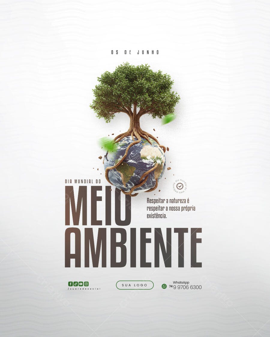Flyer Dia Mundial do Meio Ambiente 05 de Junho PSD Editável