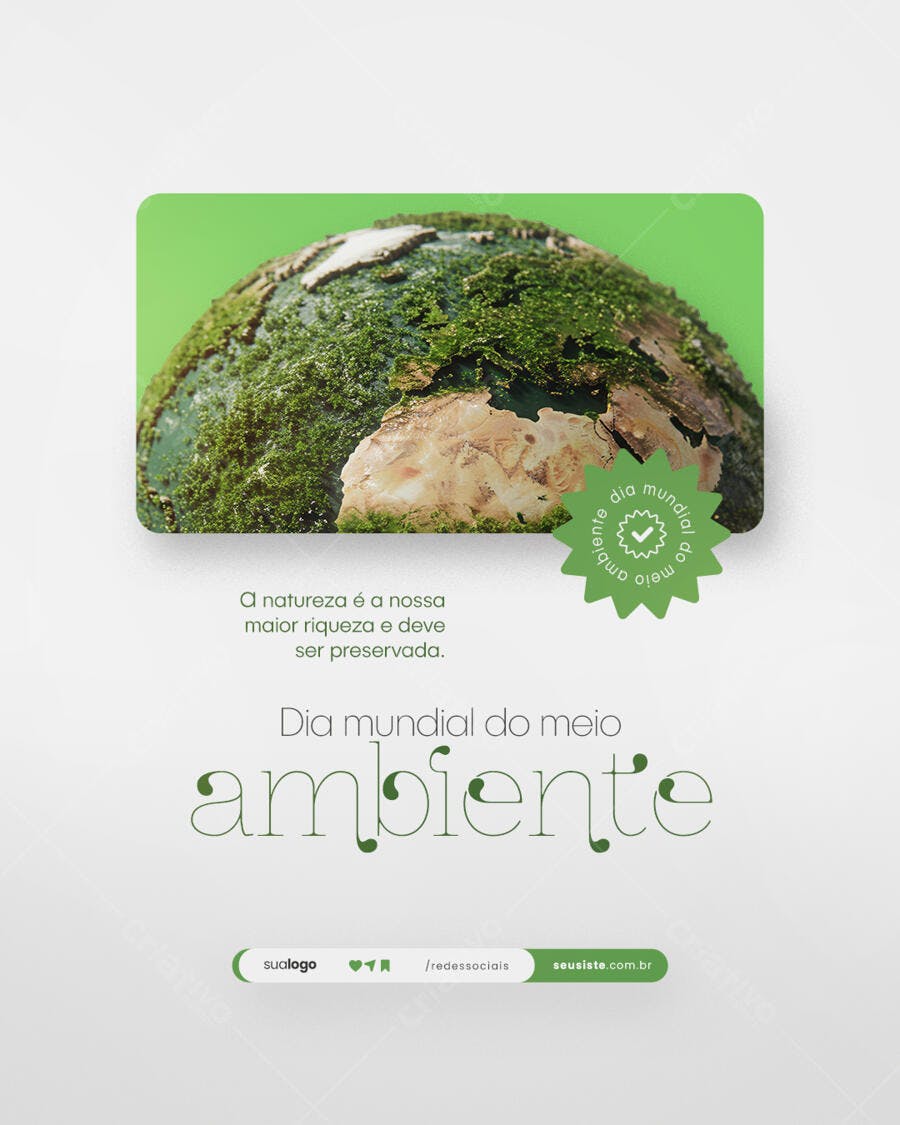 Post para o Dia Mundial do Meio Ambiente PSD Editável