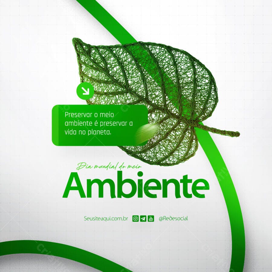 Post para o Dia Mundial do Meio Ambiente PSD Editável