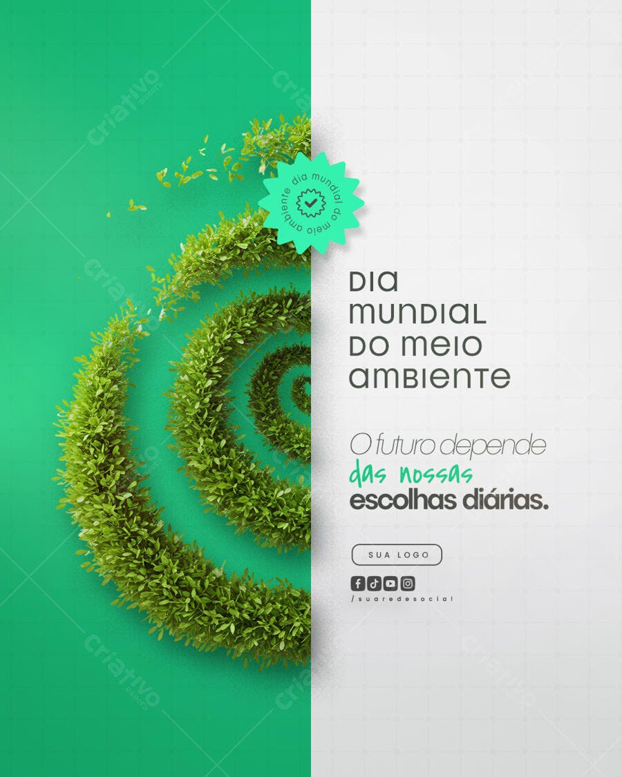 Post para o Dia Mundial do Meio Ambiente PSD Editável