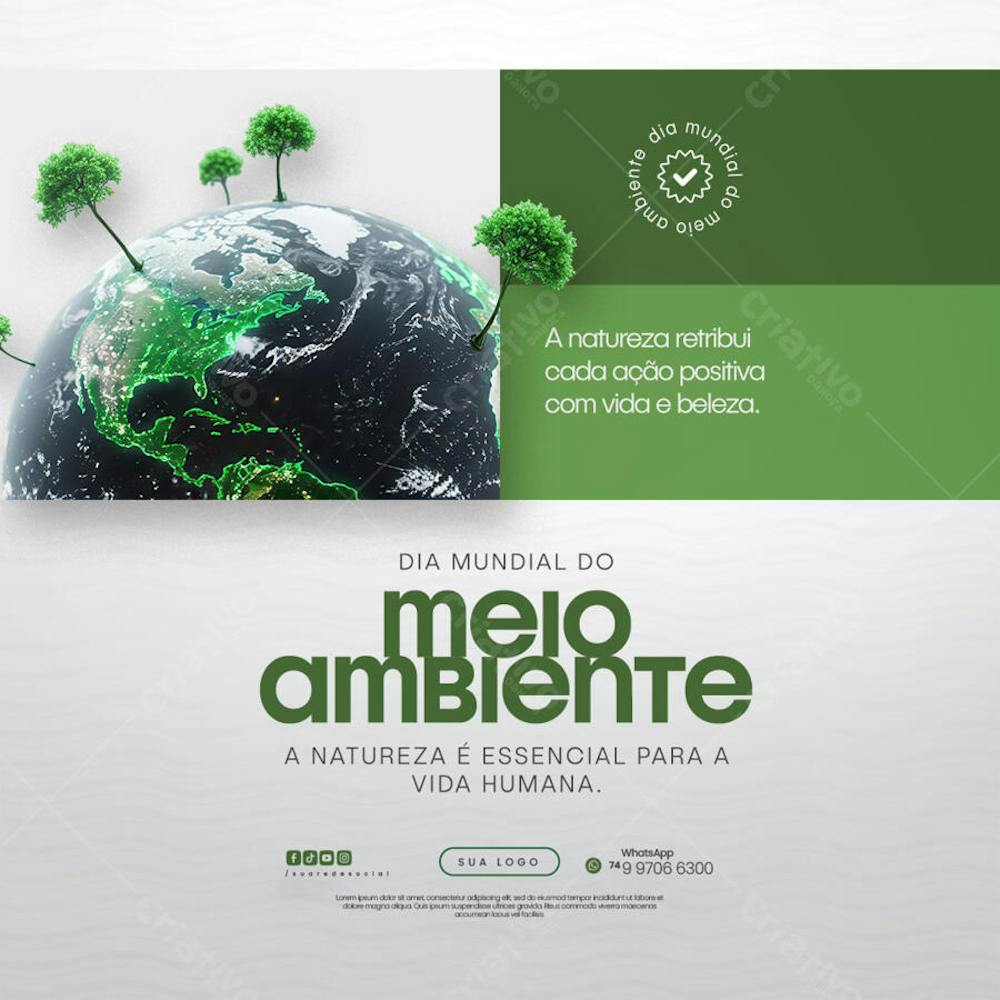 05 de Junho - Dia Mundial do Meio Ambiente Social Media PSD Editável (107)