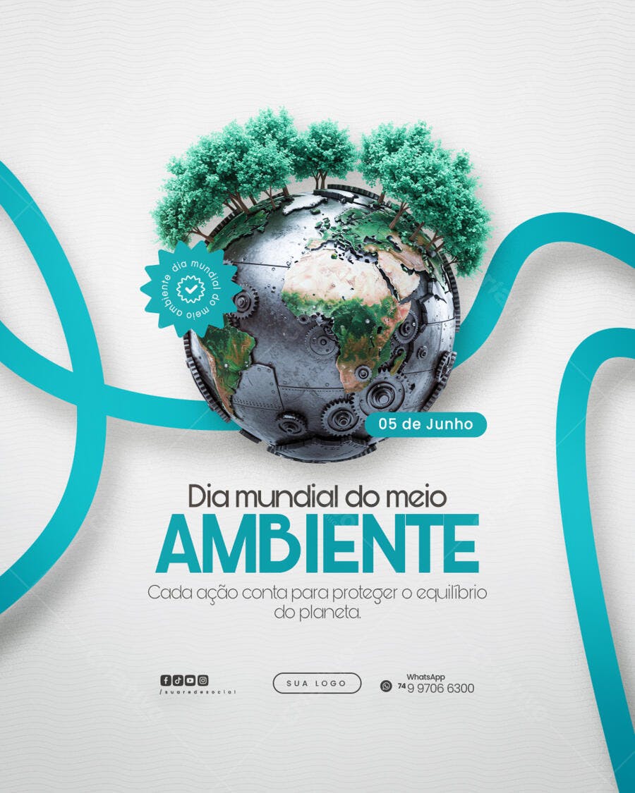 Post para Dia Mundial do Meio Ambiente PSD Editável