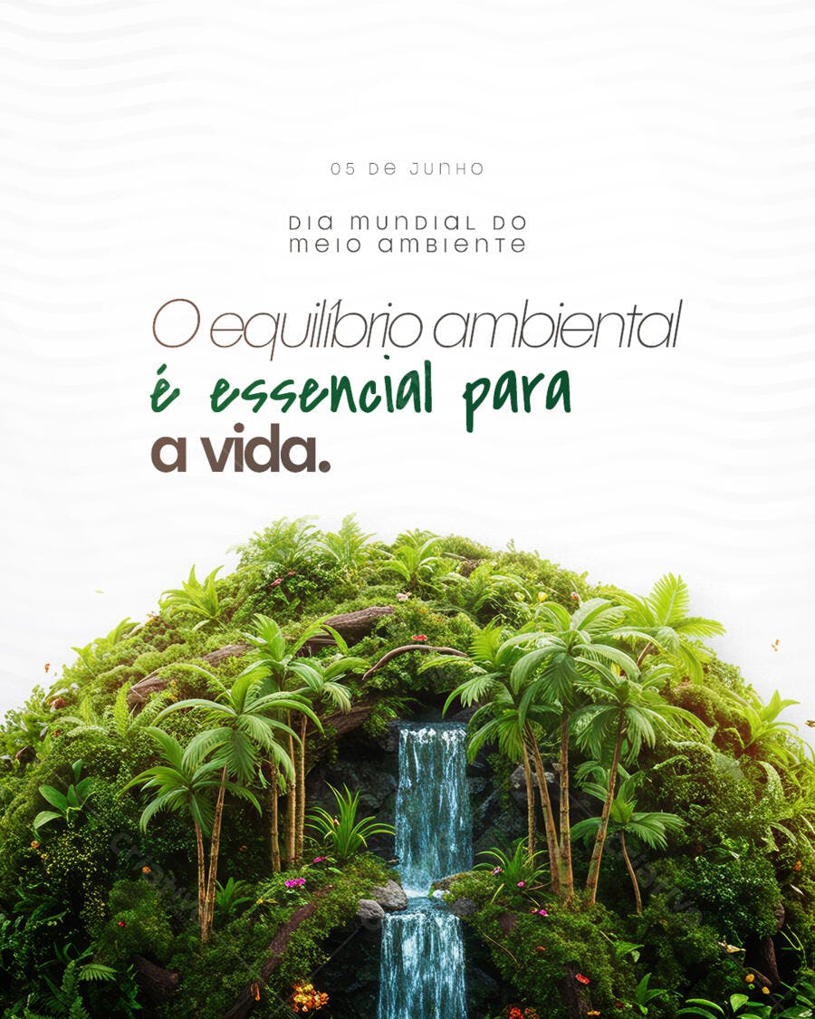 Post para o Dia Mundial do Meio Ambiente PSD Editável