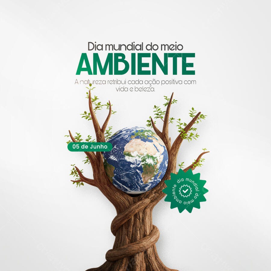 Post para o Dia Mundial do Meio Ambiente PSD Editável
