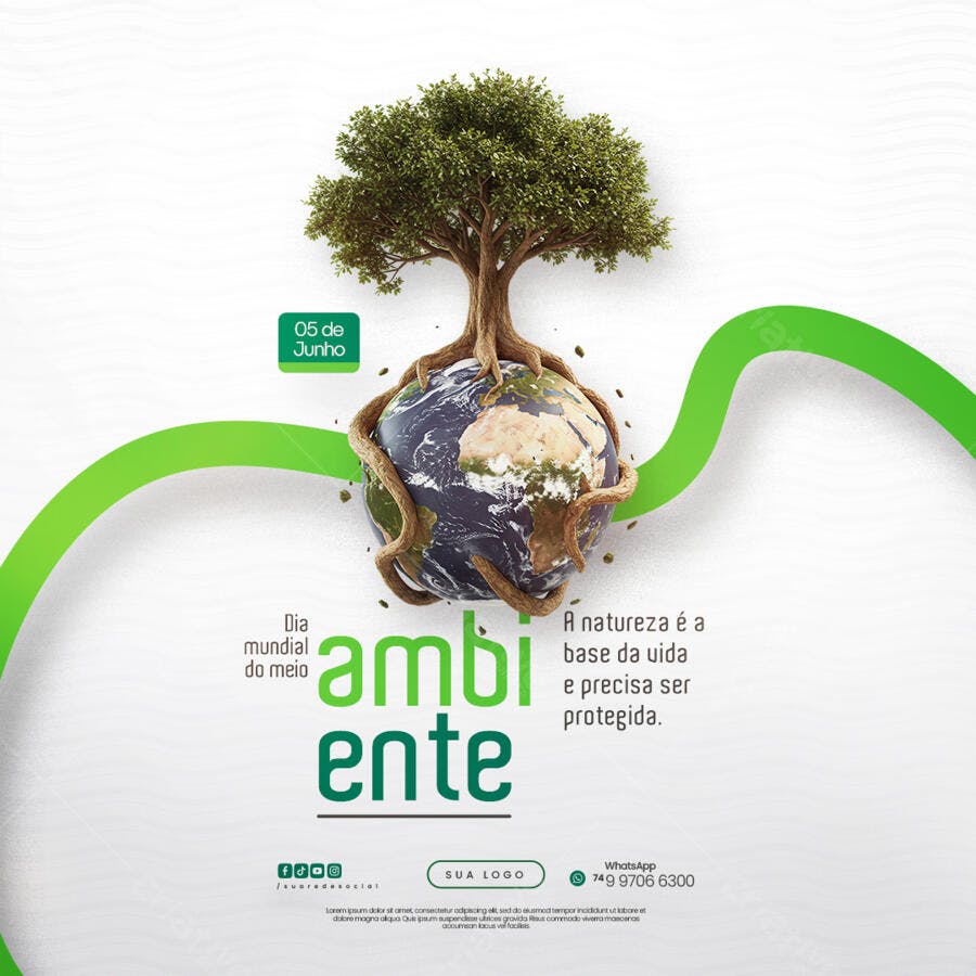 Flyer Dia Mundial do Meio Ambiente 05 de Junho PSD Editável