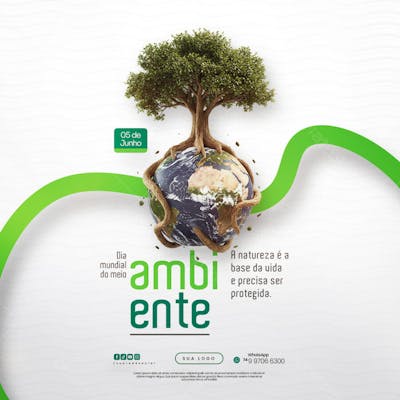 05 de Junho - Dia Mundial do Meio Ambiente Social Media PSD Editável (117)