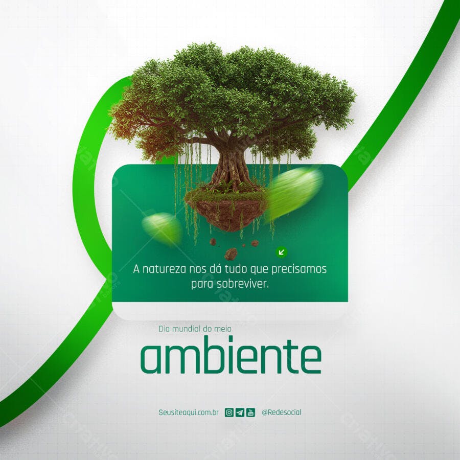 Post para o Dia Mundial do Meio Ambiente PSD Editável
