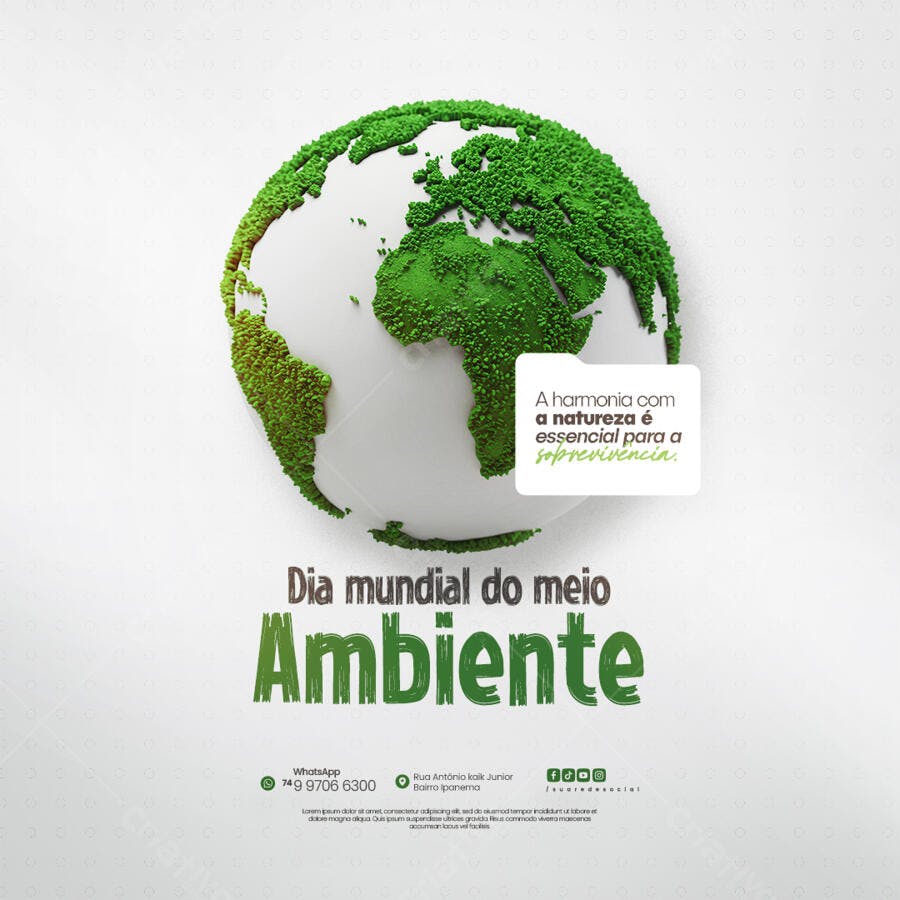 Flyer Dia Mundial do Meio Ambiente PSD Editável