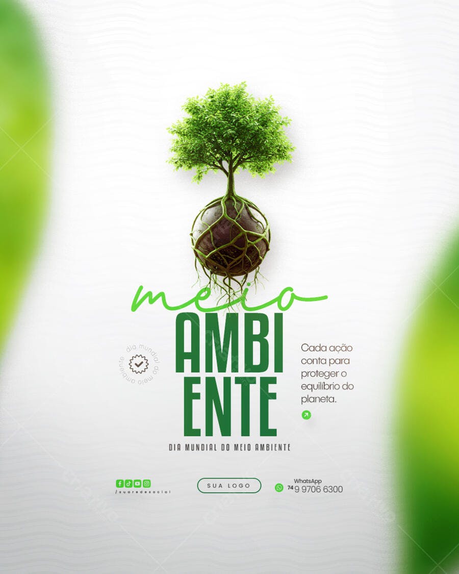 Flyer Dia Mundial do Meio Ambiente PSD Editável
