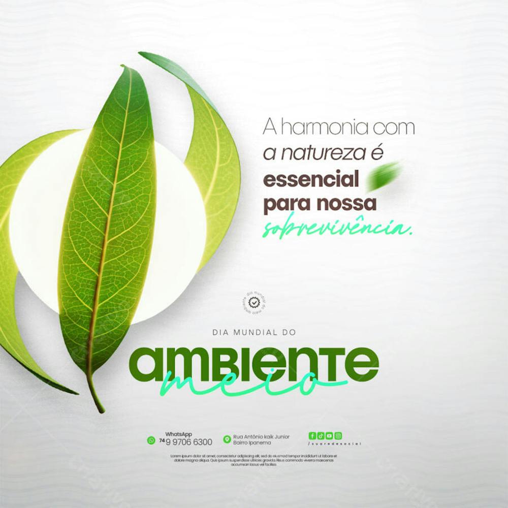 05 de Junho - Dia Mundial do Meio Ambiente Social Media PSD Editável (123)