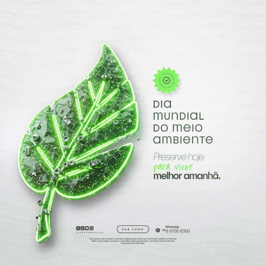Flyer Dia Mundial do Meio Ambiente PSD Editável