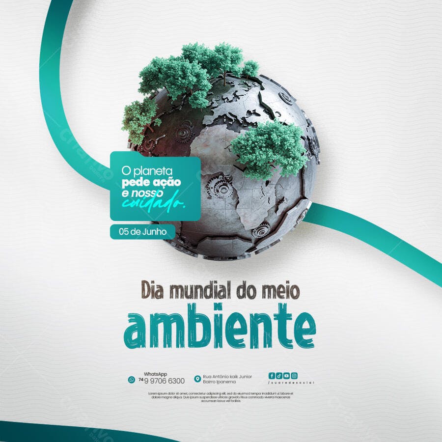 Flyer Dia Mundial do Meio Ambiente 05 de Junho PSD Editável