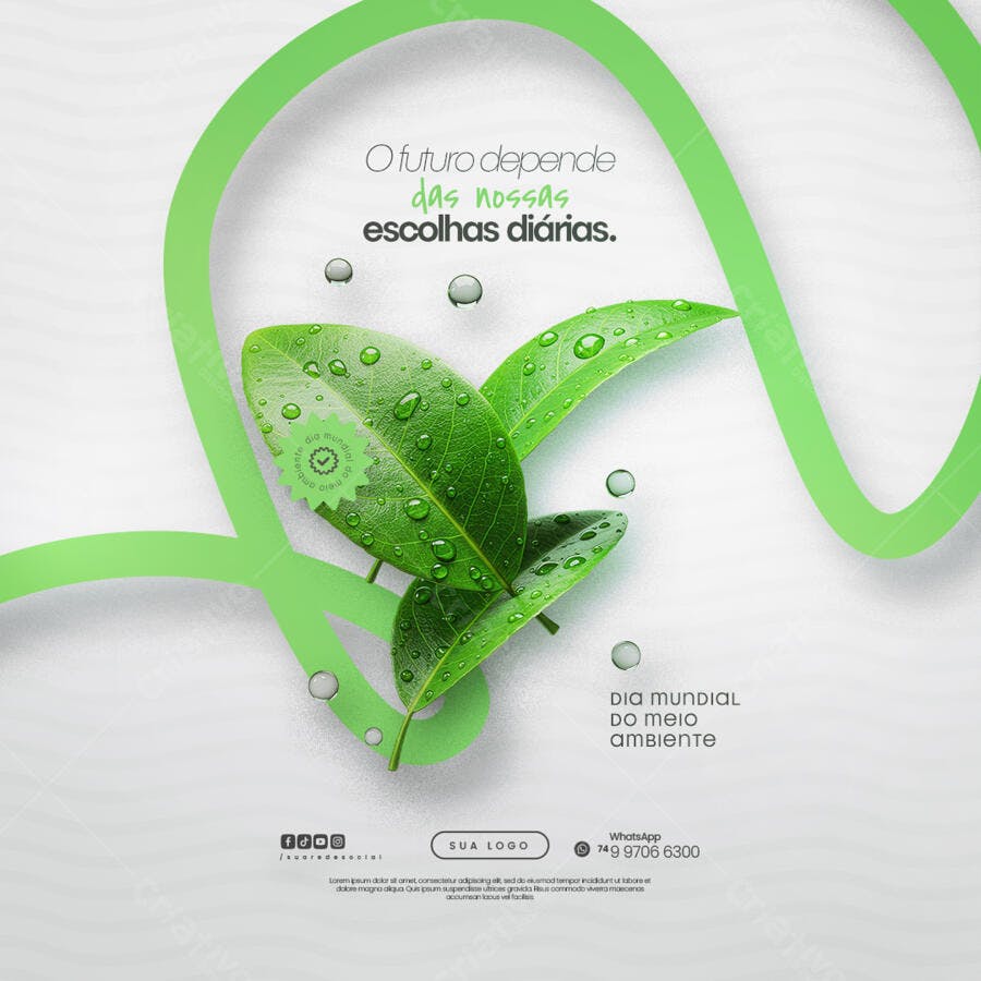Post para Dia Mundial do Meio Ambiente PSD Editável