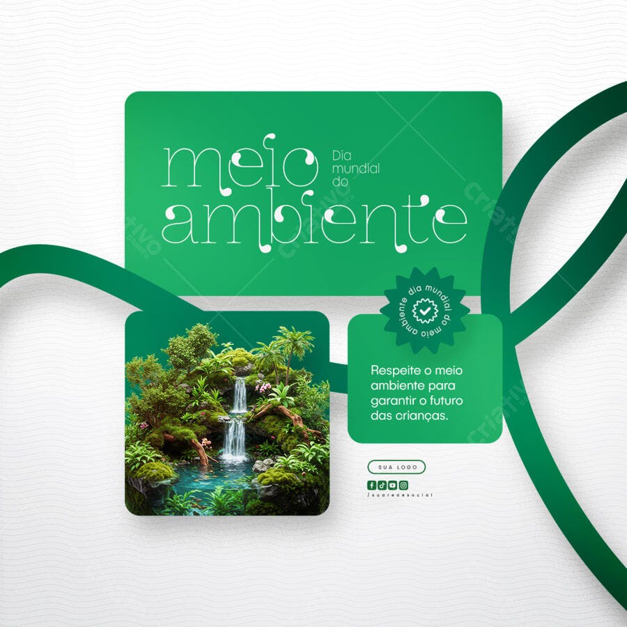 Post para o Dia Mundial do Meio Ambiente PSD Editável