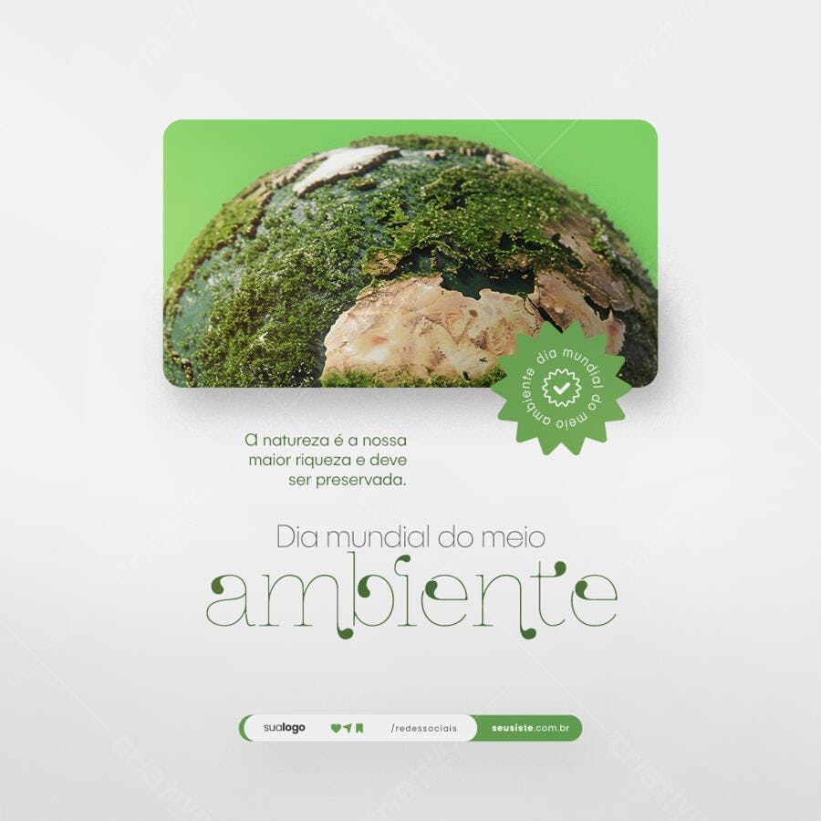 Post para o Dia Mundial do Meio Ambiente PSD Editável