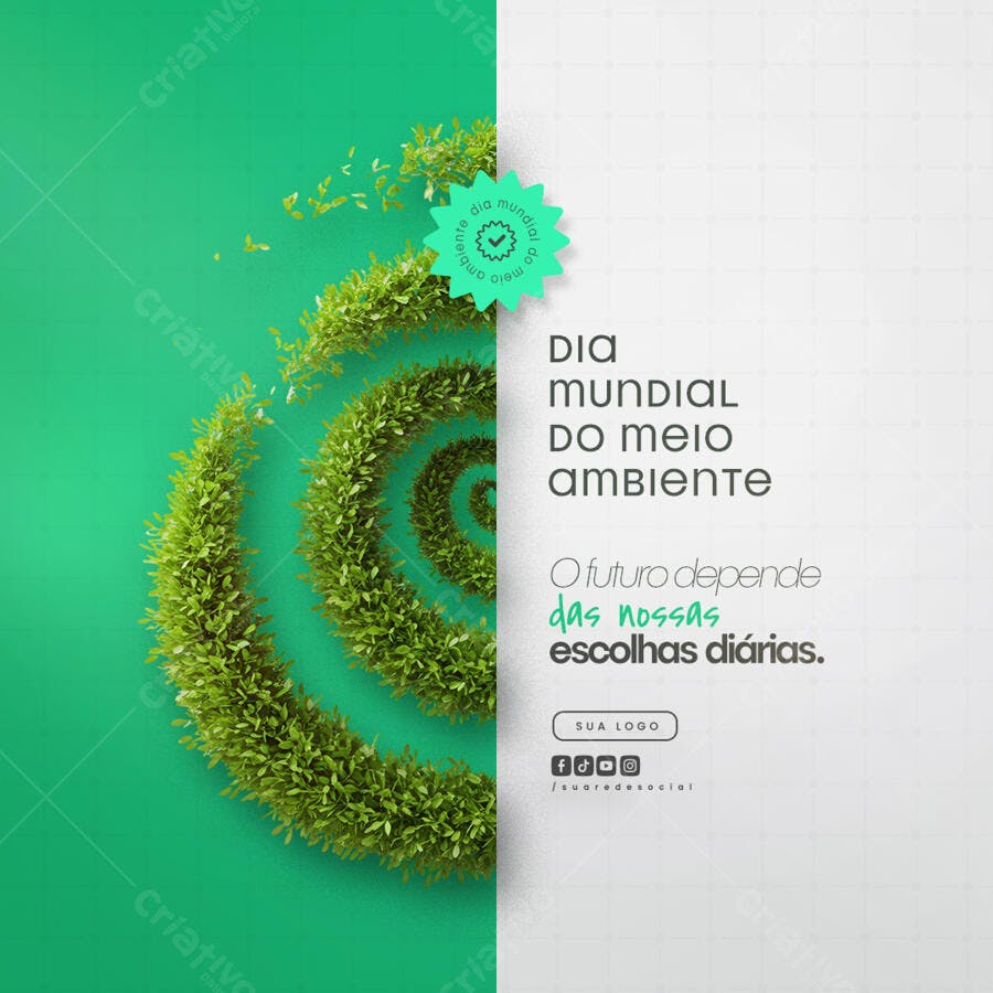 Post para o Dia Mundial do Meio Ambiente PSD Editável