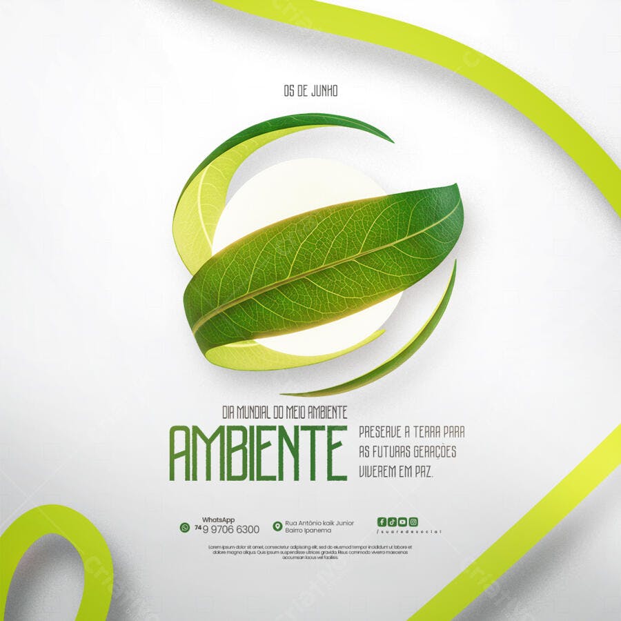 Flyer Dia Mundial do Meio Ambiente PSD Editável