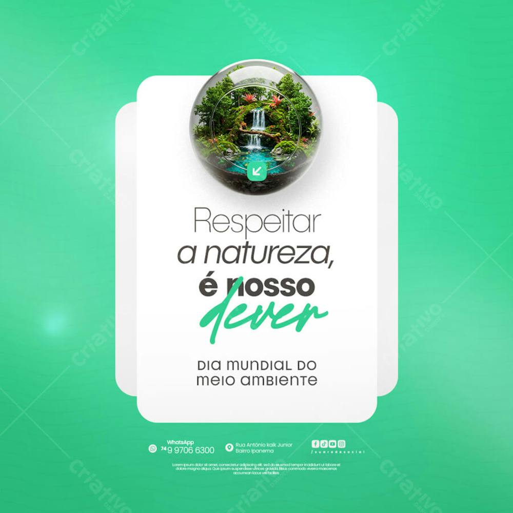 05 de Junho - Dia Mundial do Meio Ambiente Social Media PSD Editável (141)