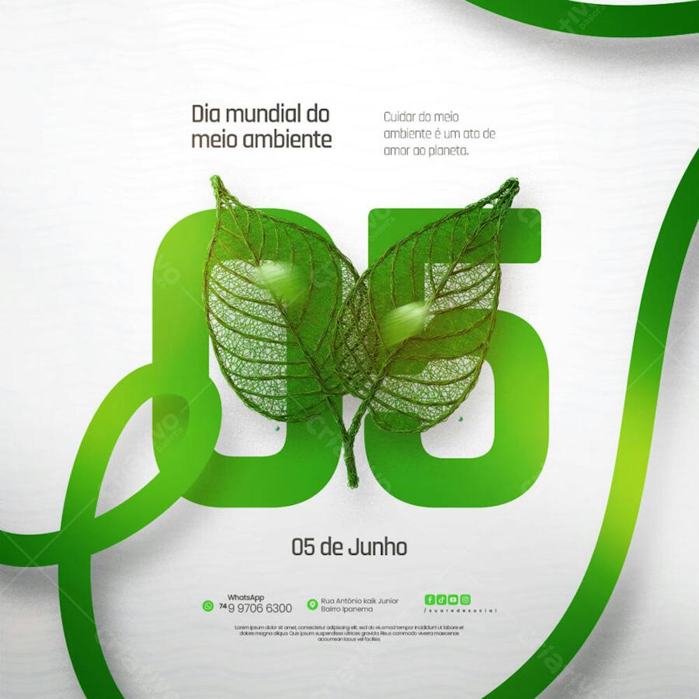 05 de Junho - Dia Mundial do Meio Ambiente Social Media PSD Editável (134)