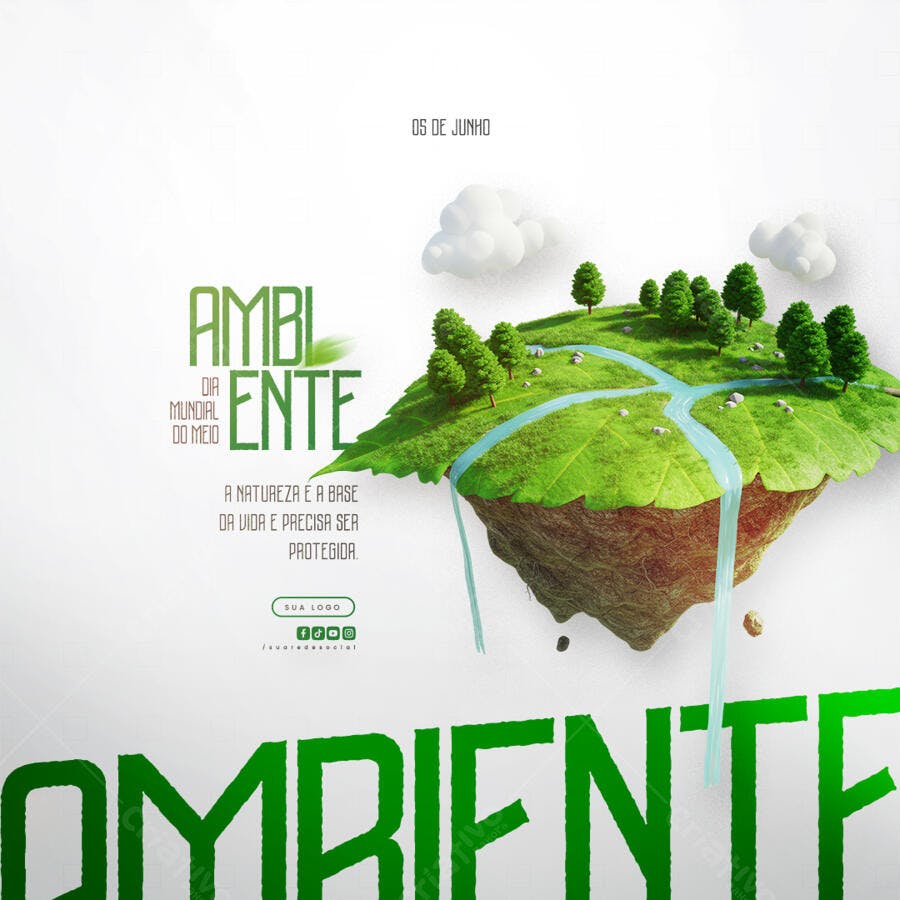 Flyer Dia Mundial do Meio Ambiente 05 de Junho PSD Editável