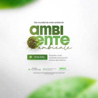 05 de Junho - Dia Mundial do Meio Ambiente Social Media PSD Editável (149)