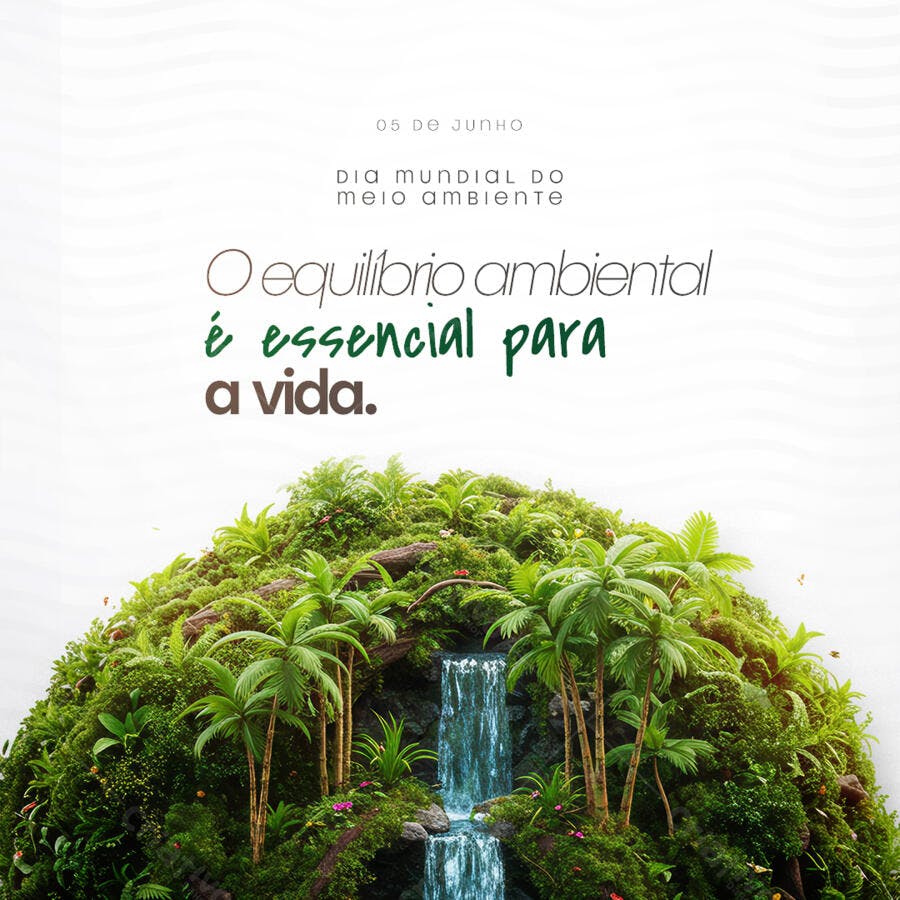 Post para o Dia Mundial do Meio Ambiente PSD Editável