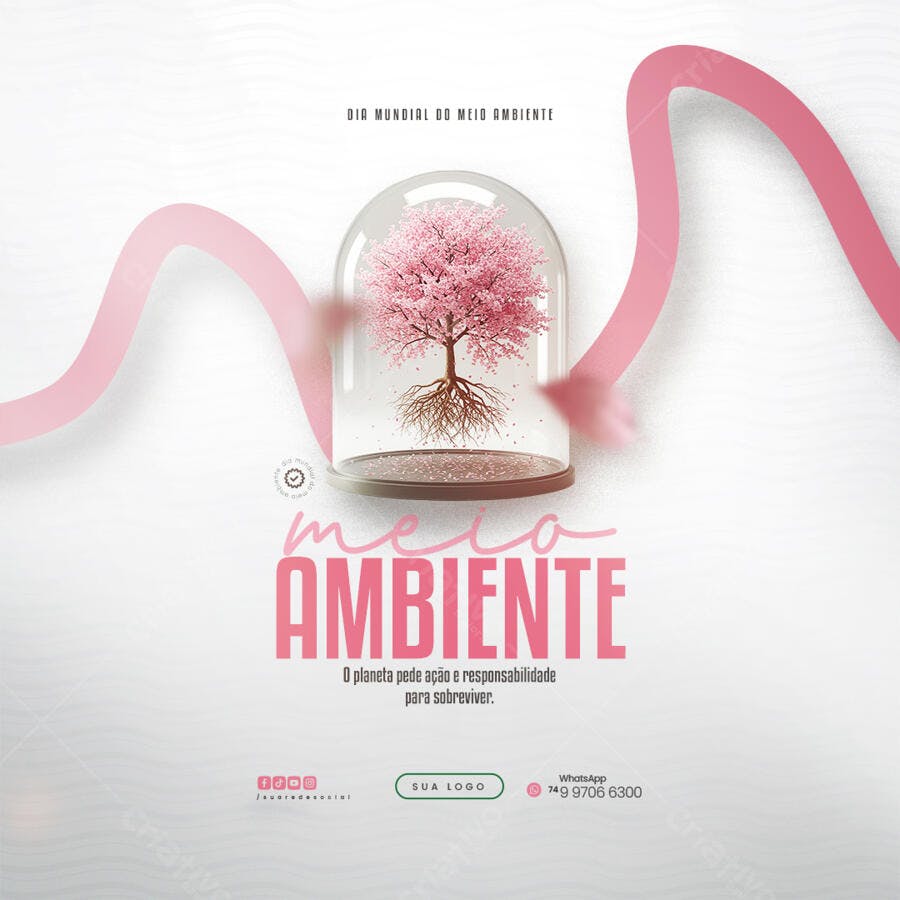 Flyer Dia Mundial do Meio Ambiente PSD Editável