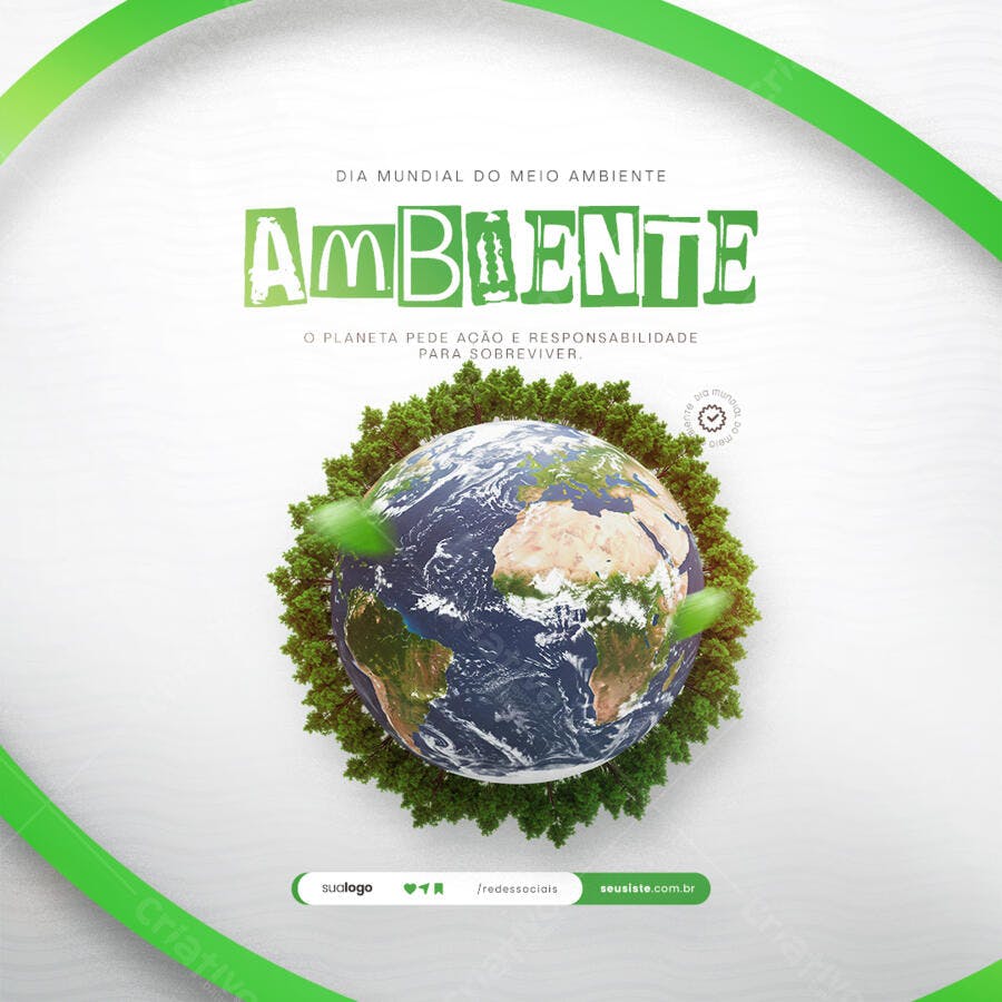 Post para o Dia Mundial do Meio Ambiente PSD Editável