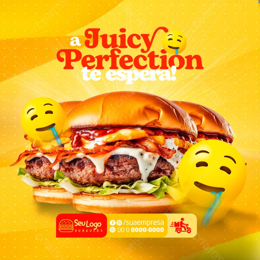Banner para Hamburgueria PSD Editável