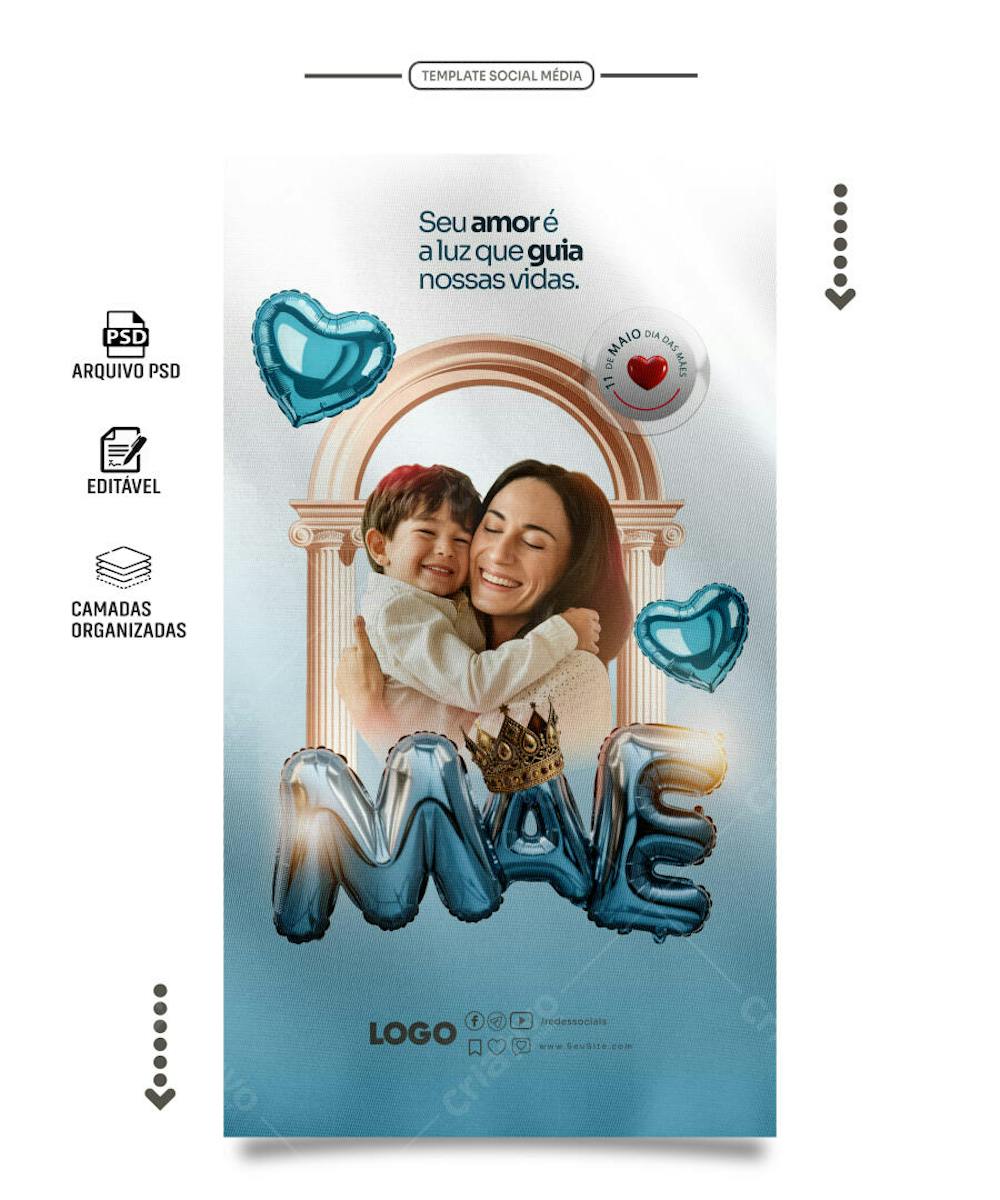 Storie social media amor de mãe